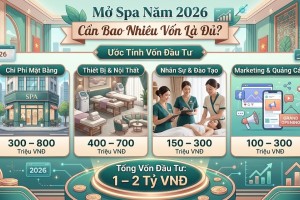 Mở Spa Năm 2026 Cần Bao Nhiêu Vốn? Chi Phí Chi Tiết & Kinh Nghiệm Thành Công